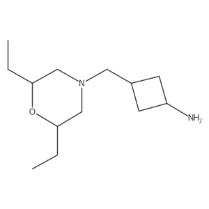 (1r,3r)-3-[(2,6-Diethylmorpholin-4-yl)methyl]cyclobutan-1-amine结构式