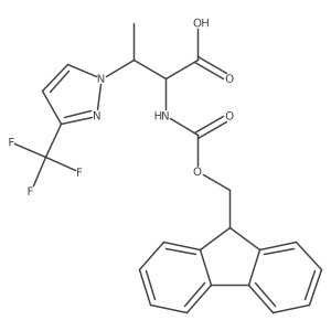 2-({[(9H-fluoren-9-yl)methoxy]carbonyl}amino)-3-[3-(trifluoromethyl)-1H-pyrazol-1-yl]butanoic acid Structure