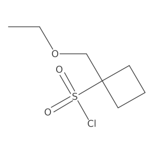 1-(Ethoxymethyl)cyclobutane-1-sulfonyl chloride结构式