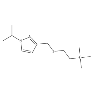 1-(propan-2-yl)-3-({[2-(trimethylsilyl)ethyl]sulfanyl}methyl)-1H-pyrazole结构式