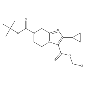7-tert-butyl 3-chloromethyl 2-cyclopropyl-5H,6H,7H,8H-imidazo[1,2-a]pyrazine-3,7-dicarboxylate结构式