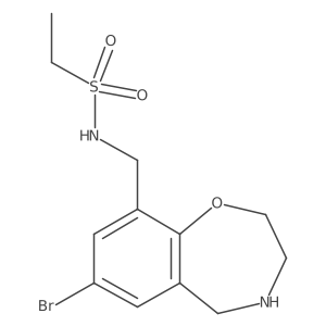 N-[(7-bromo-2,3,4,5-tetrahydro-1,4-benzoxazepin-9-yl)methyl]ethane-1-sulfonamide结构式