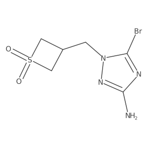 3-[(3-amino-5-bromo-1H-1,2,4-triazol-1-yl)methyl]-1lambda6-thietane-1,1-dione Structure