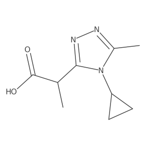 2-(4-cyclopropyl-5-methyl-4H-1,2,4-triazol-3-yl)propanoic acid Structure