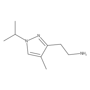2-[4-methyl-1-(propan-2-yl)-1H-pyrazol-3-yl]ethan-1-amine结构式