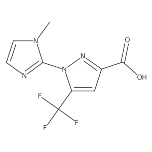 1-(1-methyl-1H-imidazol-2-yl)-5-(trifluoromethyl)-1H-pyrazole-3-carboxylic acid Structure