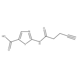 2-(Pent-4-ynamido)-1,3-thiazole-5-carboxylic acid结构式