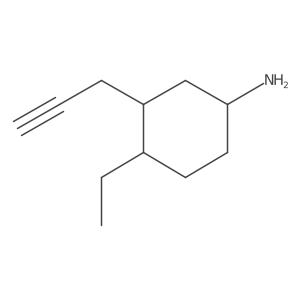 4-Ethyl-3-(prop-2-yn-1-yl)cyclohexan-1-amine Structure