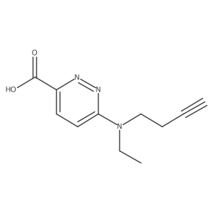6-[(But-3-yn-1-yl)(ethyl)amino]pyridazine-3-carboxylic acid结构式