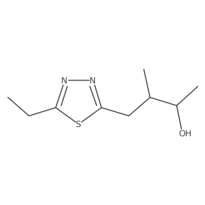 4-(5-Ethyl-1,3,4-thiadiazol-2-yl)-3-methylbutan-2-ol结构式