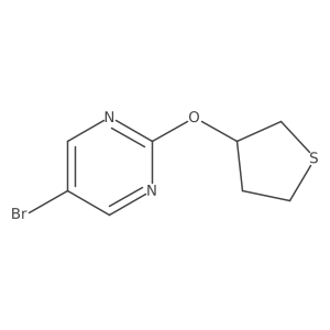 5-Bromo-2-(thiolan-3-yloxy)pyrimidine结构式