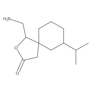 1-(Aminomethyl)-7-(propan-2-yl)-2-oxaspiro[4.5]decan-3-one Structure