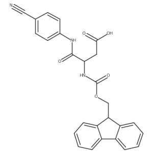 3-[(4-cyanophenyl)carbamoyl]-3-({[(9H-fluoren-9-yl)methoxy]carbonyl}amino)propanoic acid Structure