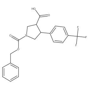1-((Benzyloxy)carbonyl)-4-(4-(trifluoromethyl)phenyl)pyrrolidine-3-carboxylic acid Structure