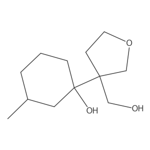 1-[3-(Hydroxymethyl)oxolan-3-yl]-3-methylcyclohexan-1-ol结构式