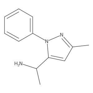 1-(3-methyl-1-phenyl-1H-pyrazol-5-yl)ethan-1-amine Structure