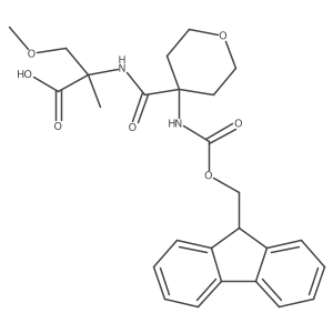 2-{[4-({[(9H-fluoren-9-yl)methoxy]carbonyl}amino)oxan-4-yl]formamido}-3-methoxy-2-methylpropanoic acid结构式