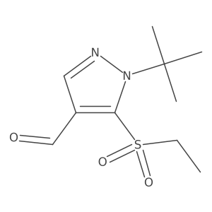 1-tert-butyl-5-(ethanesulfonyl)-1H-pyrazole-4-carbaldehyde Structure