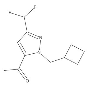 1-[1-(cyclobutylmethyl)-3-(difluoromethyl)-1H-pyrazol-5-yl]ethan-1-one Structure