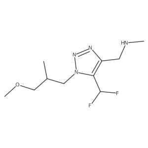 {[5-(difluoromethyl)-1-(3-methoxy-2-methylpropyl)-1H-1,2,3-triazol-4-yl]methyl}(methyl)amine结构式