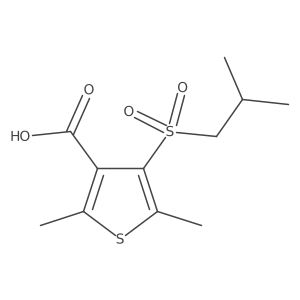 2,5-Dimethyl-4-(2-methylpropanesulfonyl)thiophene-3-carboxylic acid Structure