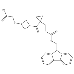 2-[(1-{1-[({[(9H-fluoren-9-yl)methoxy]carbonyl}amino)methyl]cyclopropanecarbonyl}azetidin-3-yl)oxy]acetic acid Structure
