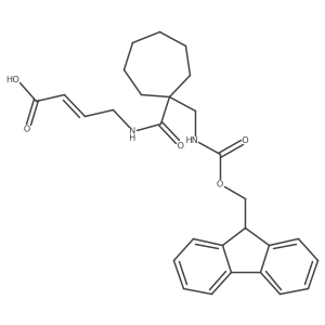 4-({1-[({[(9H-fluoren-9-yl)methoxy]carbonyl}amino)methyl]cycloheptyl}formamido)but-2-enoic acid结构式
