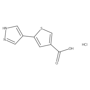 5-(1H-Pyrazol-4-yl)thiophene-3-carboxylic acid hydrochloride Structure
