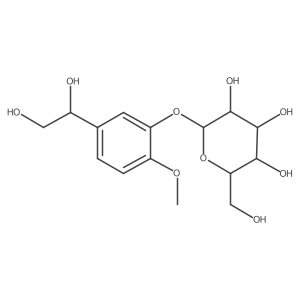 5-[(1R)-1,2-Dihydroxyethyl]-2-methoxyphenyl I(2)-D-glucopyranoside结构式