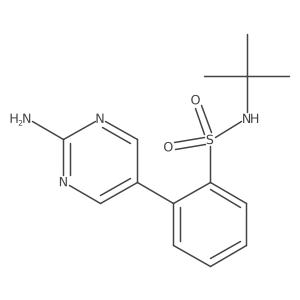 2-(2-aminopyrimidin-5-yl)-N-tert-butylbenzenesulfonamide Structure