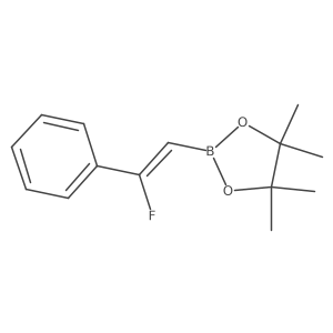 2-[(Z)-2-fluoro-2-phenylethenyl]-4,4,5,5-tetramethyl-1,3,2-dioxaborolane结构式