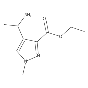 ethyl 4-[(1S)-1-aminoethyl]-1-methyl-1H-pyrazole-3-carboxylate Structure