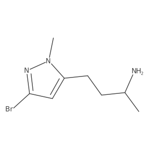 (2R)-4-(3-bromo-1-methyl-1H-pyrazol-5-yl)butan-2-amine Structure