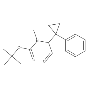 tert-butyl N-methyl-N-[2-oxo-1-(1-phenylcyclopropyl)ethyl]carbamate结构式