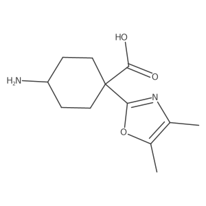 4-Amino-1-(dimethyl-1,3-oxazol-2-yl)cyclohexane-1-carboxylic acid结构式