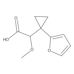 2-[1-(Furan-2-yl)cyclopropyl]-2-methoxyacetic acid结构式