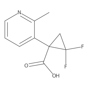 2,2-Difluoro-1-(2-methylpyridin-3-yl)cyclopropane-1-carboxylic acid Structure