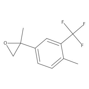 2-Methyl-2-[4-methyl-3-(trifluoromethyl)phenyl]oxirane结构式