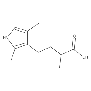4-(2,4-dimethyl-1H-pyrrol-3-yl)-2-methylbutanoic acid Structure