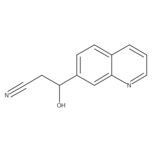 3-Hydroxy-3-(quinolin-7-yl)propanenitrile结构式