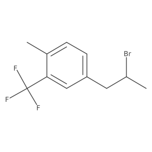 4-(2-Bromopropyl)-1-methyl-2-(trifluoromethyl)benzene结构式