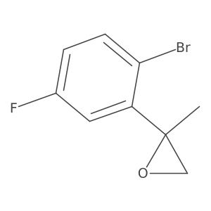2-(2-Bromo-5-fluorophenyl)-2-methyloxirane结构式
