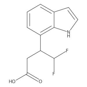 4,4-difluoro-3-(1H-indol-7-yl)butanoic acid结构式