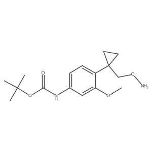 tert-butyl N-(4-{1-[(aminooxy)methyl]cyclopropyl}-3-methoxyphenyl)carbamate结构式