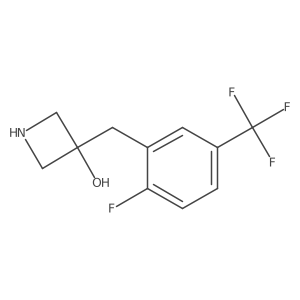 3-{[2-Fluoro-5-(trifluoromethyl)phenyl]methyl}azetidin-3-ol Structure