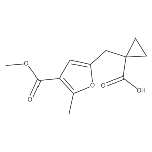 1-{[4-(Methoxycarbonyl)-5-methylfuran-2-yl]methyl}cyclopropane-1-carboxylic acid Structure