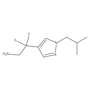 2,2-difluoro-2-[1-(2-methylpropyl)-1H-pyrazol-4-yl]ethan-1-amine Structure