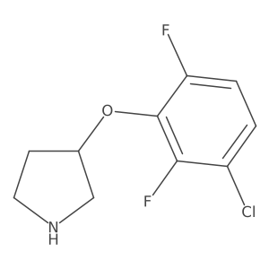 3-(3-Chloro-2,6-difluorophenoxy)pyrrolidine结构式