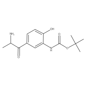 tert-butyl N-[5-(2-aminopropanoyl)-2-hydroxyphenyl]carbamate结构式