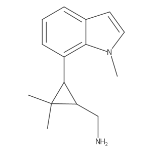 [2,2-dimethyl-3-(1-methyl-1H-indol-7-yl)cyclopropyl]methanamine结构式